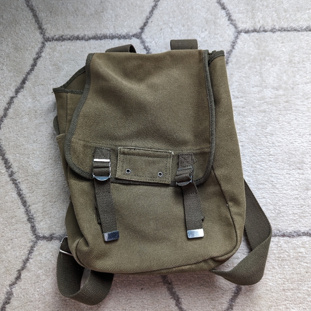 Military green backpack